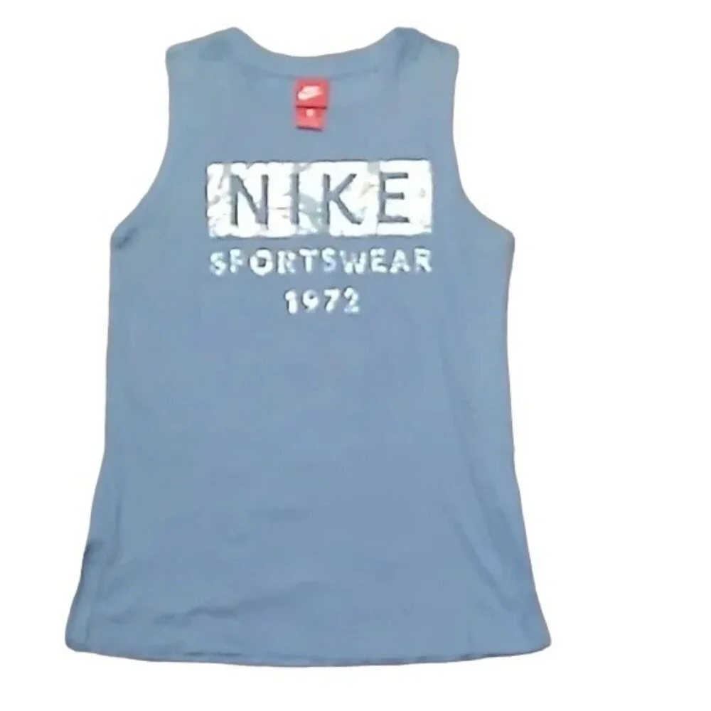 Nike Sportswear Pastel Blue Hologram Logo Tank Top